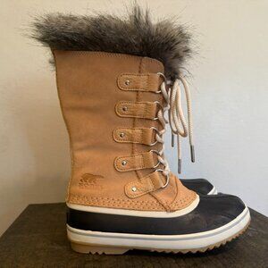 NEW Sorel Joan of Arctic Waterproof Winter Boots in Beige - Women's Size 6.5